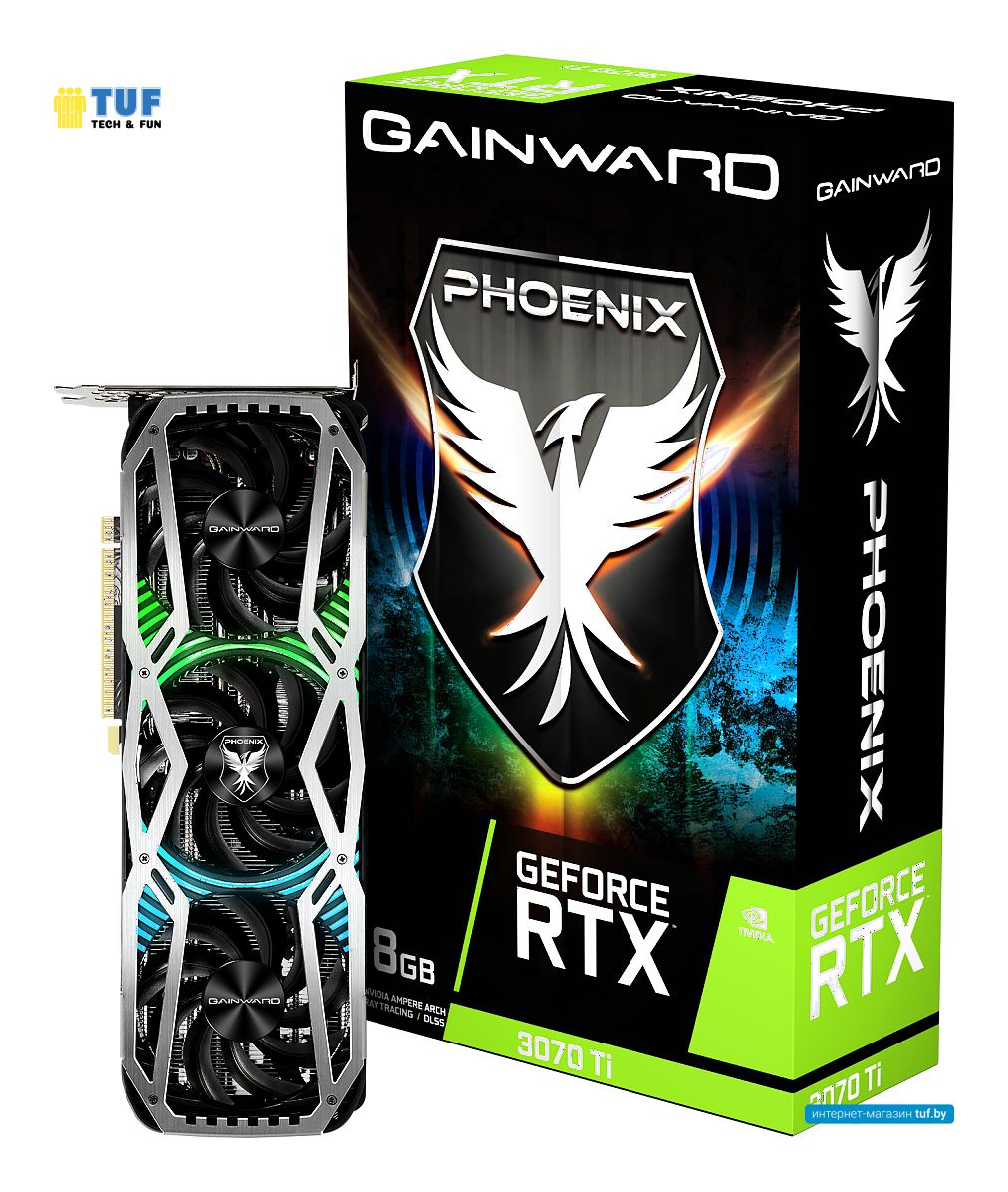 Видеокарта Gainward GeForce RTX 3070 Ti Phoenix 8GB GDDR6X NED307T019P2-1046X