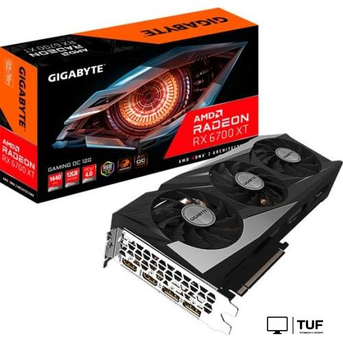 Видеокарта Gigabyte Radeon RX 6700 XT Gaming OC 12GB GDDR6 GV-R67XTGAMING OC-12GD