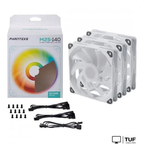Комплект вентиляторов для корпуса Phanteks M25-140 D-RGB PH-F140M25_DRGB_PWM_WT01_3P