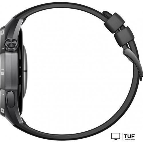 Умные часы Huawei Watch GT 6 Pro 46 мм (черный, с черным силиконовым ремешком, международная версия)