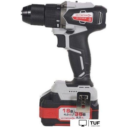 Дрель-шуруповерт Интерскол ДА-13/36В 50 851.2.2.70 (с 2-мя АКБ, кейс)