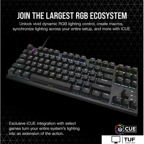 Клавиатура Corsair K60 Pro TKL (черный, Corsair OPX, нет кириллицы)