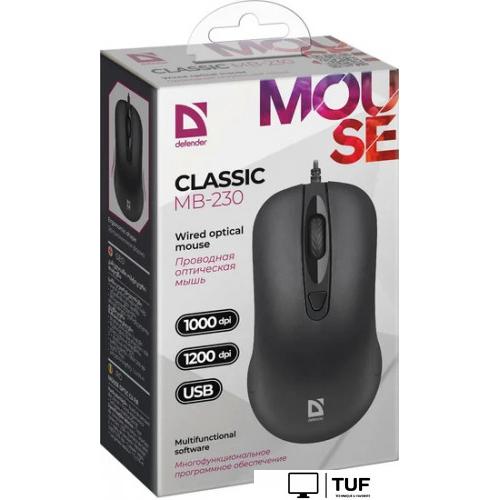Мышь Defender Classic MB-230 (4 кнопки)