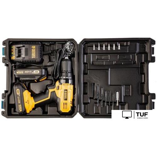 Дрель-шуруповерт Denzel CDL-IB-18-02 (с 2-мя АКБ, кейс)