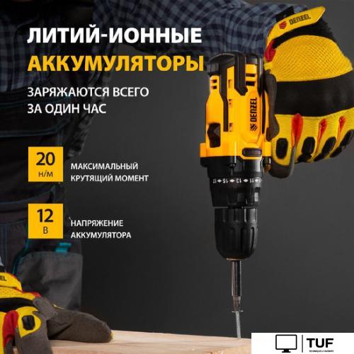 Дрель-шуруповерт Denzel CDL-12CB 26102 (с АКБ)