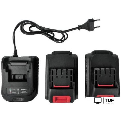 Дрель-шуруповерт WATT WAS-18Li-3 1.018.030.23 (с 2-мя АКБ, кейс)