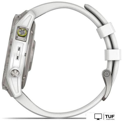 Умные часы Garmin Epix Sapphire Gen 2 (серебристый титан/белый)