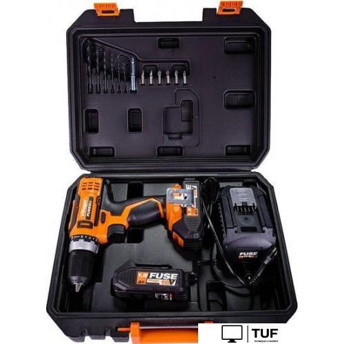 Дрель-шуруповерт Villager Fuse VLN 3220 2BSC 056357 (с 2-мя АКБ, кейс, оснастка)