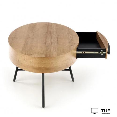 Журнальный столик Halmar Carolina 120x60x41 (дуб золотой/черный)