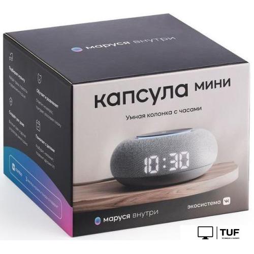 Умная колонка VK Капсула Мини (светло-серый)