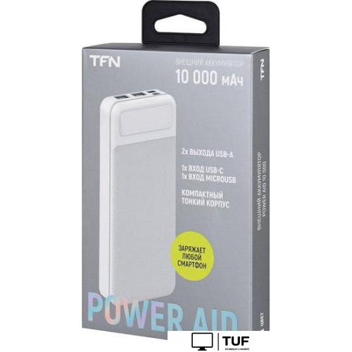 Внешний аккумулятор TFN PowerAid 10000mAh (белый)