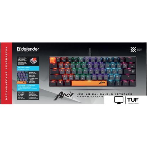 Клавиатура Defender Apex GK-002 (серый/черный)