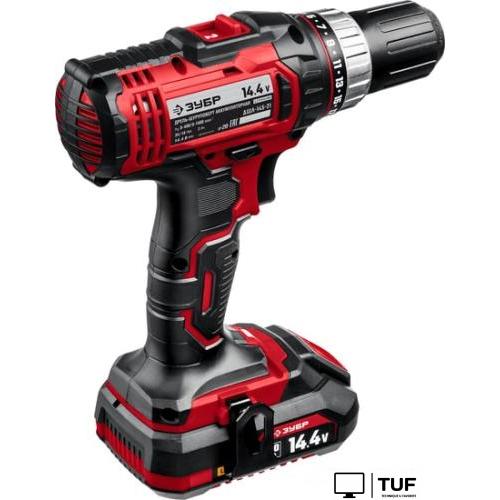 Дрель-шуруповерт Зубр Мастер ДШЛ-145-21 (с 1-м АКБ, кейс)