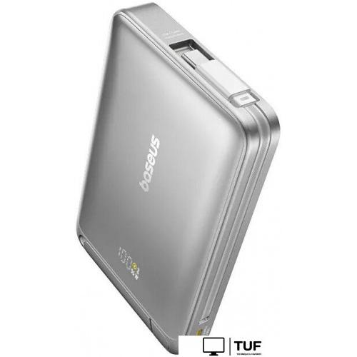 Внешний аккумулятор Baseus Nomos Qi2 Magnetic Power Bank 10000mAh (серебристый)