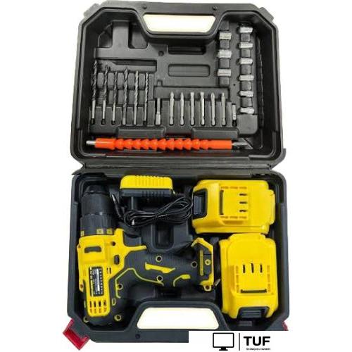 Дрель-шуруповерт Edon AD-12 1002010341 (с 2-мя АКБ, кейс, набор оснастки)