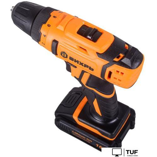 Дрель-шуруповерт Вихрь ДА-16Л-2КА (с 2-мя АКБ, кейс, набор оснастки)