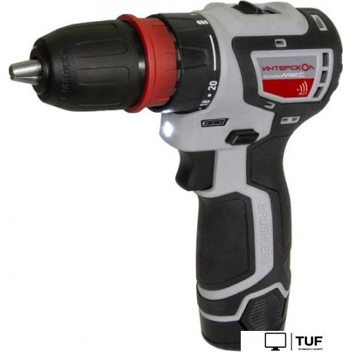 Дрель-шуруповерт Интерскол КомбиМАКС ДА-10/12В 36 687.2.2.78 (с 2-мя АКБ, сумка, набор патронов)