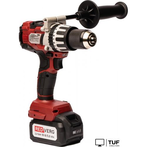 Ударная дрель-шуруповерт RedVerg RD-IS18BLM/U (с 1-им АКБ, кейс)