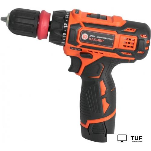 Дрель-шуруповерт Калибр ДА-12-2 (с 2-мя АКБ, кейс)