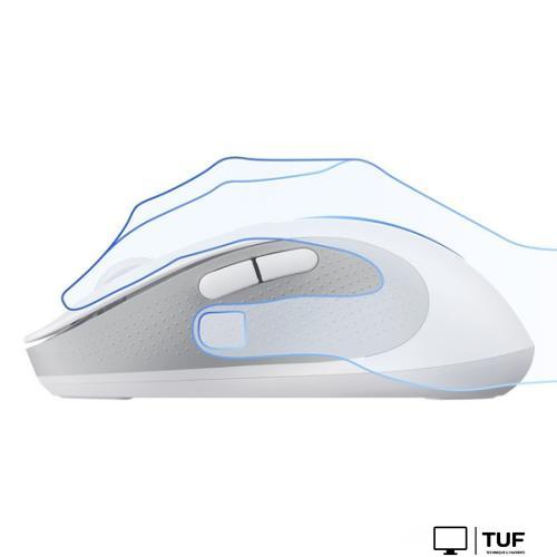 Мышь Baseus F02 Ergonomic Wireless Mouse (белый, без батарейки в комплекте)