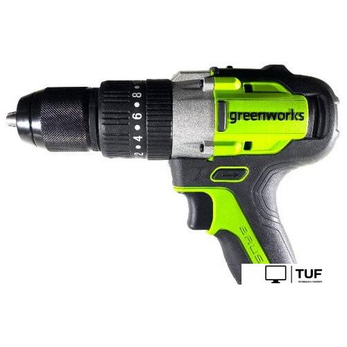 Ударная дрель-шуруповерт Greenworks GD24DD60 3704107CUA (с 2-мя АКБ, кейс)