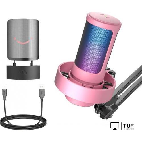 Проводной микрофон FIFINE A8T (розовый)