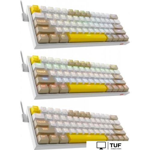 Клавиатура Redragon Fizz (Redragon Red, белый/бежевый)