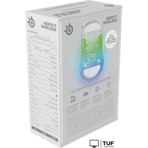 Игровая мышь SteelSeries Aerox 3 Wireless Ghost