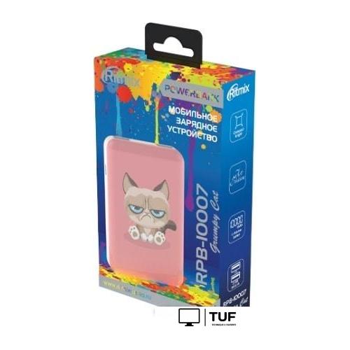 Внешний аккумулятор Ritmix RPB-10007 (сердитый кот)