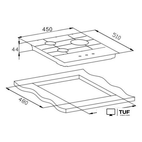 Варочная панель Weissgauff HGG 451 BFH