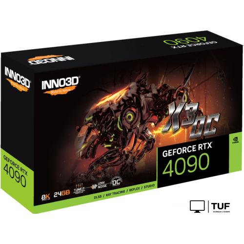Видеокарта Inno3D Gaming GeForce RTX 4090 X3 OC N40903-246XX-18332989