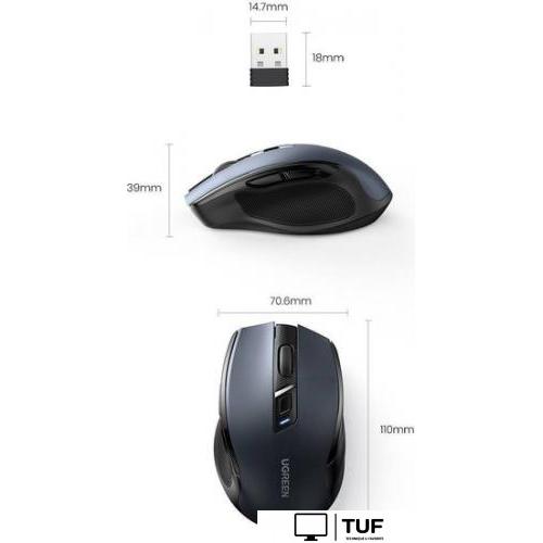 Мышь Ugreen MU006 90545 (серый)