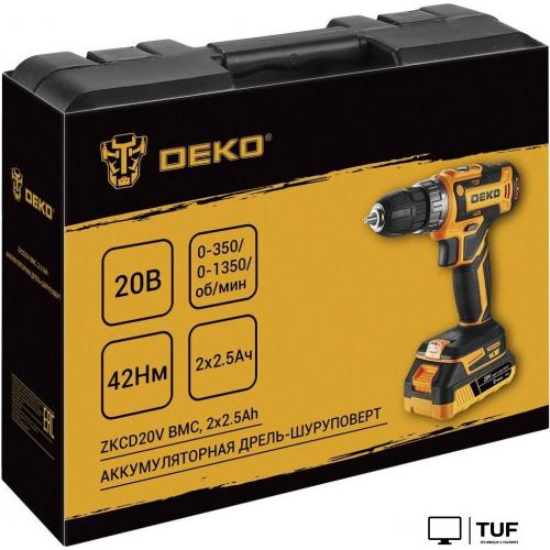 Дрель-шуруповерт Deko DKCD20-Li 085-1123 (с 2-мя АКБ, кейс)
