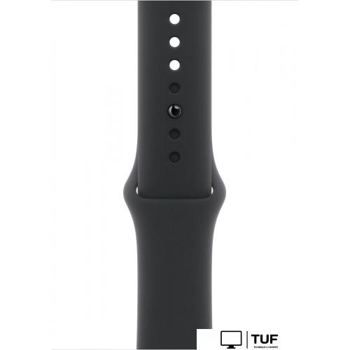 Умные часы Apple Watch Series 11 46 мм (алюминиевый корпус, космический серый/черный, спортивный силиконовый ремешок M/L)