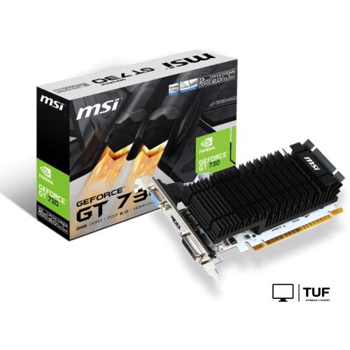 Видеокарта MSI GeForce GT 730 2GB DDR3 N730K-2GD3H/LP
