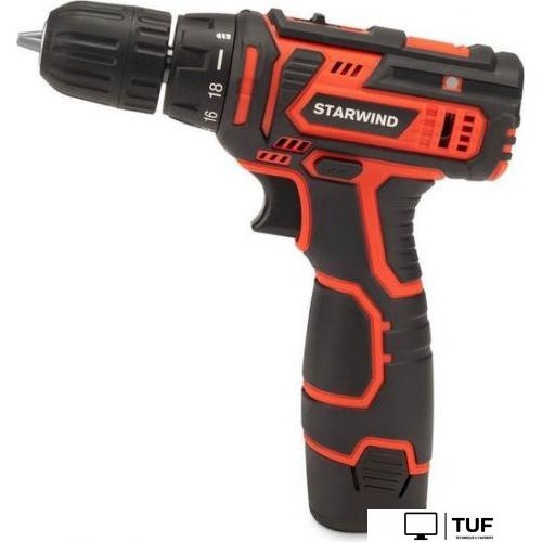 Дрель-шуруповерт StarWind DS-10-12H-2 KWCD1909 (с 2-мя АКБ, кейс)