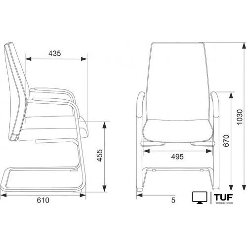 Офисный стул Бюрократ _JONS-LOW-V (черный)