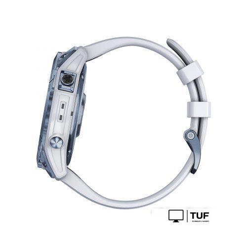 Умные часы Garmin Fenix 7X Sapphire Solar (голубой минерал/белый камень)