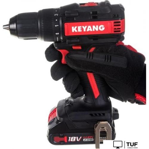 Дрель-шуруповерт Keyang DD18BL-W Set (с 2-мя АКБ, кейс)