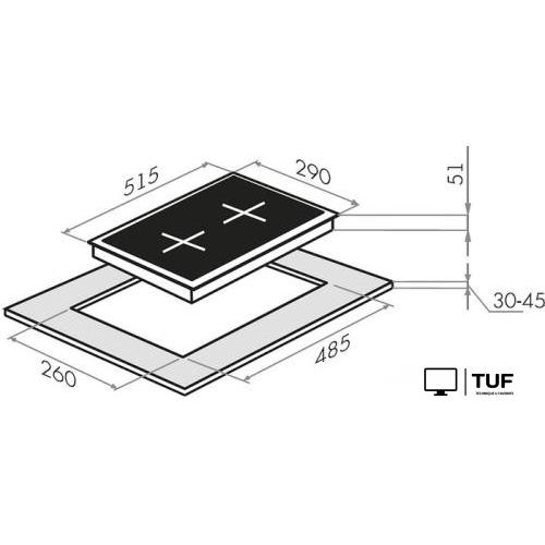 Варочная панель HOMSair HGE323GCWH