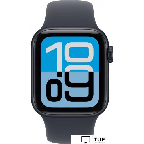 Умные часы Apple Watch SE 3 40 мм (алюминиевый корпус, полуночный/полуночный, спортивный силиконовый ремешок M/L)