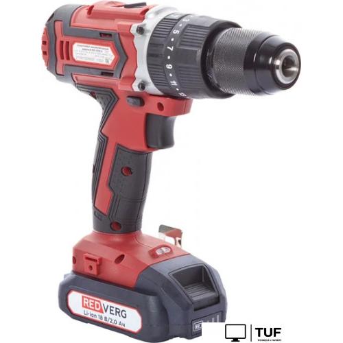 Ударная дрель-шуруповерт RedVerg RD-IS18/U (с 2-мя АКБ, кейс)