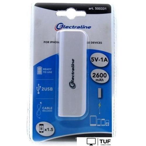 Внешний аккумулятор Electraline 500331 2600mAh (белый)