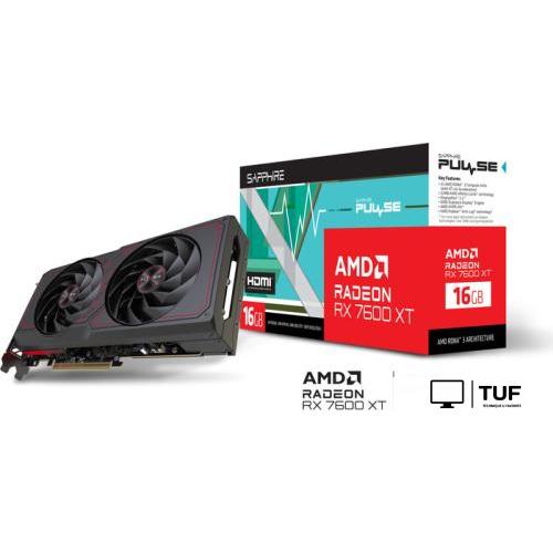 Видеокарта Sapphire Pulse Radeon RX 7600 XT 16GB 11339-04-20G