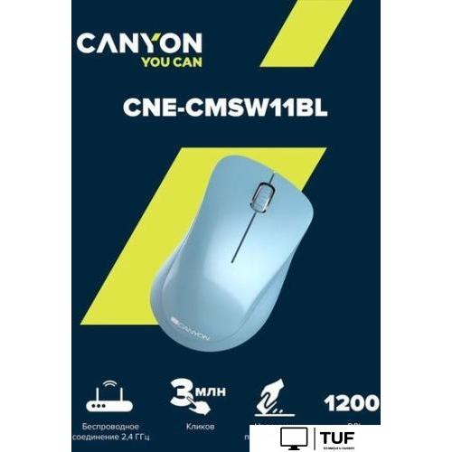 Мышь Canyon MW-11 (голубой)