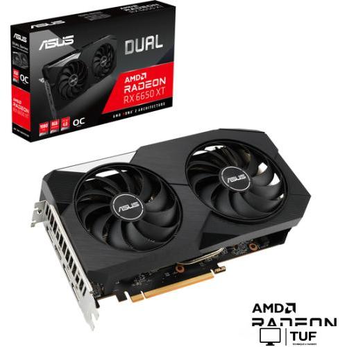 Видеокарта ASUS Dual Radeon RX 6650 XT OC Edition 8GB GDDR6 DUAL-RX6650XT-O8G
