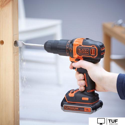Ударная дрель-шуруповерт Black & Decker BDCHD18K1B2 (с 2-мя АКБ, кейс)