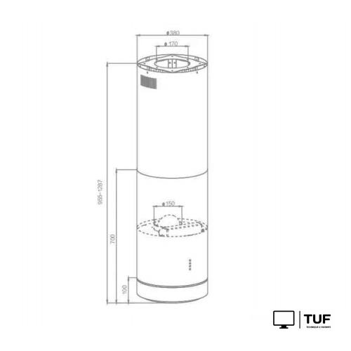 Кухонная вытяжка Schtoff Isla Sol Inox (нержавеющая сталь)