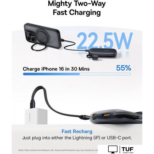 Внешний аккумулятор Baseus EnerFill FC21 Qpow 3 Ultra 10000mAh 22.5W (черный)