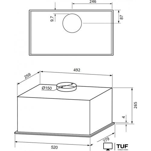 Кухонная вытяжка Krona Aspen 600 White SGC КА-00009704 (белый)